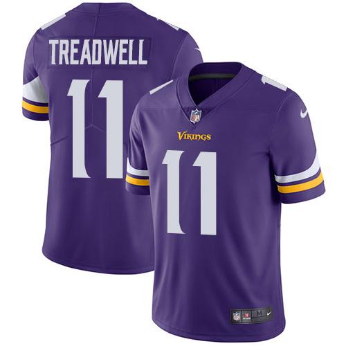Nike Vikings #11 Laquon Treadwell Purple Team Color Men's Stitched NFL Vapor Untouchable Limited Jersey - Click Image to Close